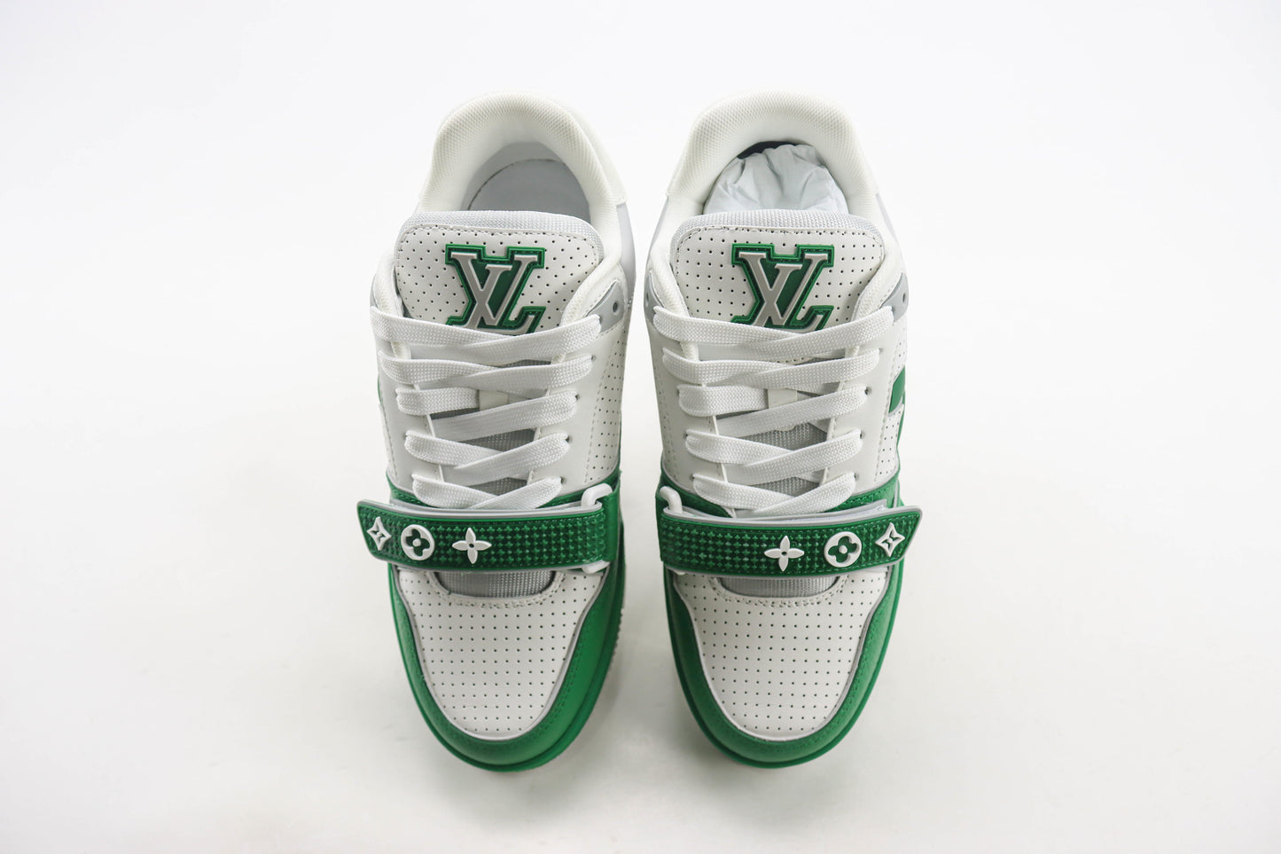 Louis Vuitton LV Trainer Green Perforated Calf Leather
