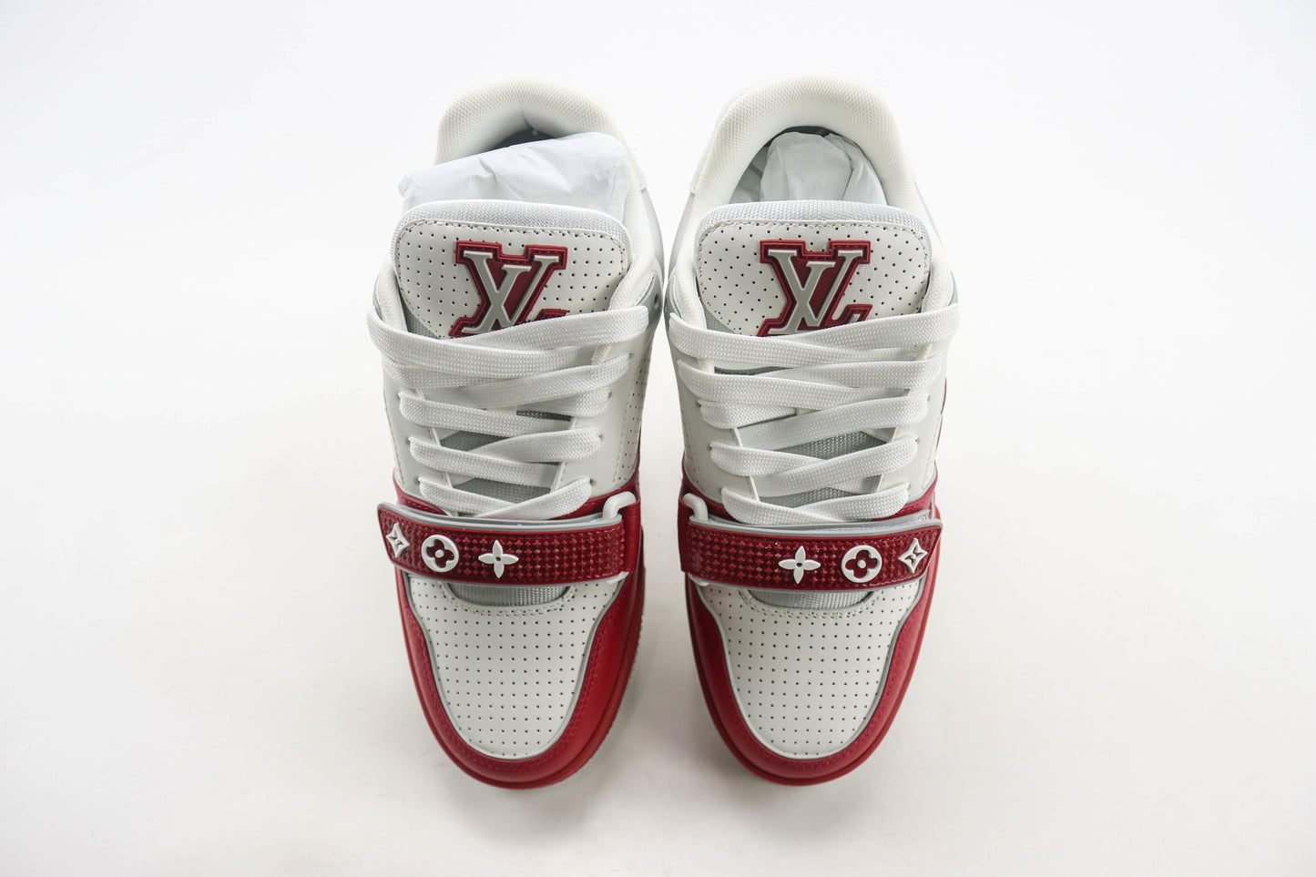 Louis Vuitton LV Trainer Red Perforated Calf Leather