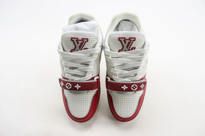 Louis Vuitton LV Trainer Red Perforated Calf Leather