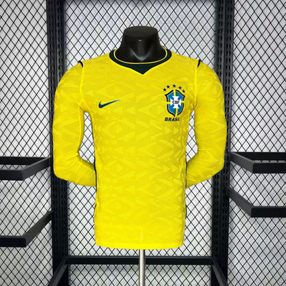Brazil 2026 World Cup Home Long Sleeve Jersey Player Version Mens