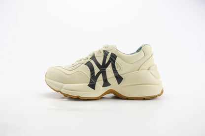 Gucci Mystic Cream Leather NY Yankees Rhyton