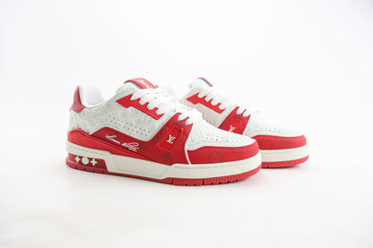 Louis Vuitton Trainer Damier Pop White and Red