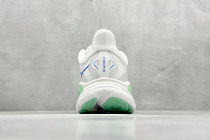HOKA Clifton 10 White Cielo blue