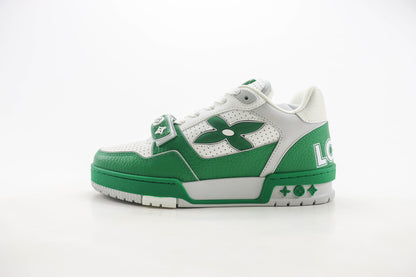 Louis Vuitton LV Trainer Green Perforated Calf Leather
