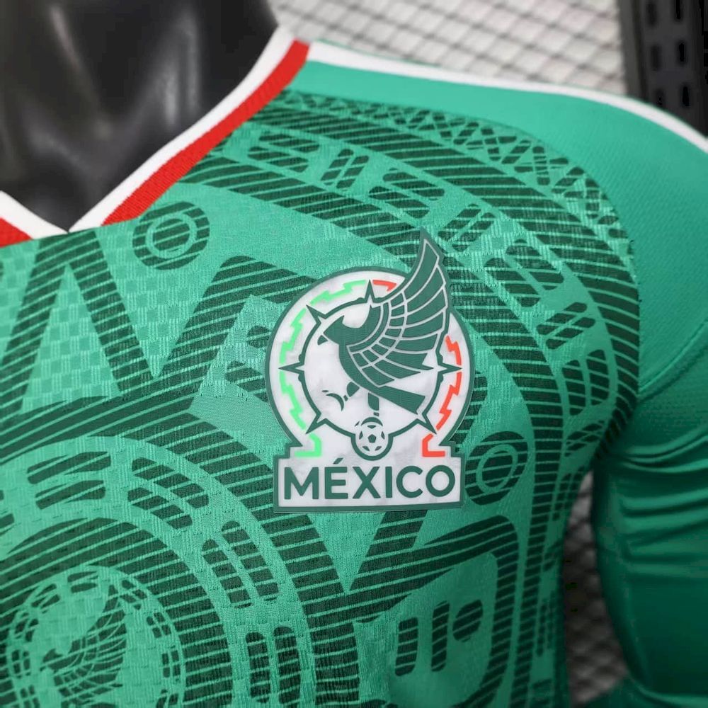 Mexico 2026 World Cup Home Jersey Long Sleeve Jersey Player Version Mens