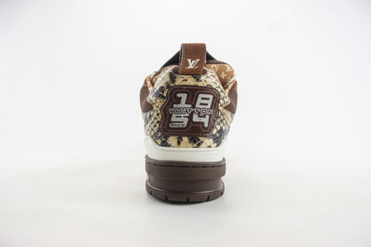 Louis Vuitton Skate Sneaker Brown Snakeskin