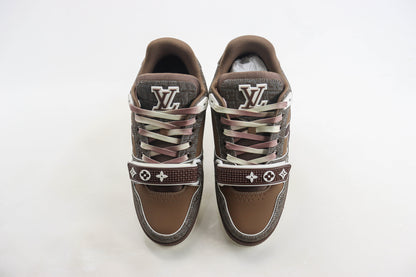 Louis Vuitton LV Trainer Mocha Brown Crocodile