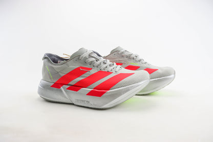 Adidas Adizero Adios Pro 4 Silver Metallic Lucid Red Grey Two