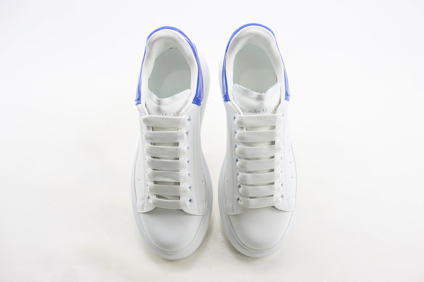 Alexander McQueen Oversized Sneaker Transparent Heel White Blue