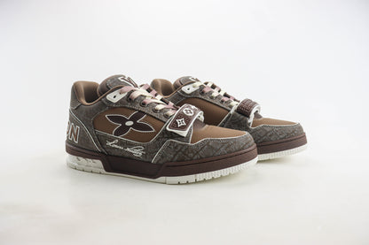 Louis Vuitton LV Trainer Mocha Brown Crocodile