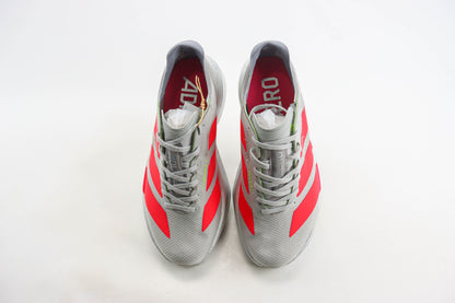 Adidas Adizero Adios Pro 4 Silver Metallic Lucid Red Grey Two