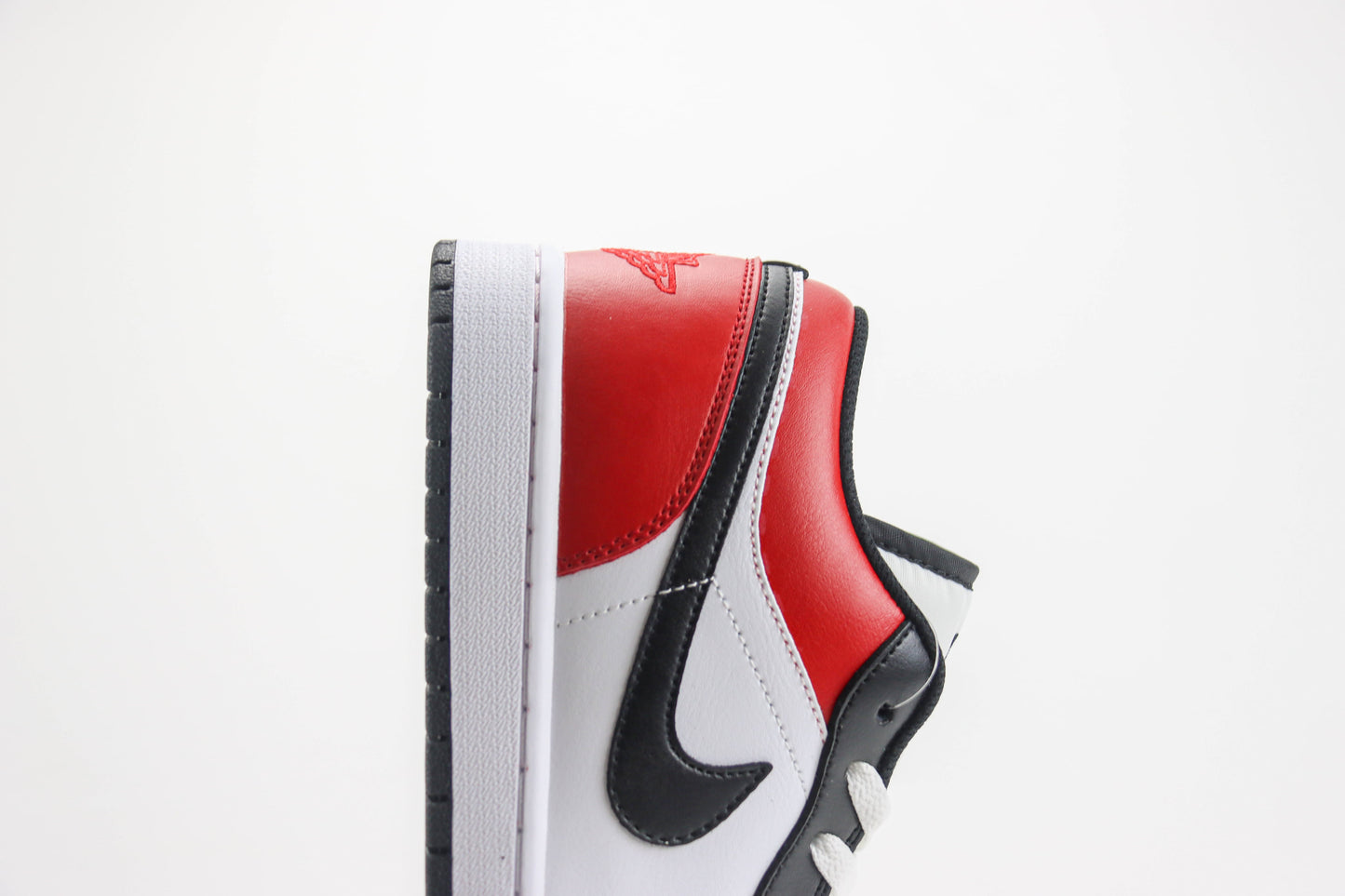 Nike Air Jordan 1 Low Medium White Fire Red Black Matte Silver