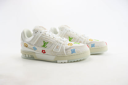 Louis Vuitton LV Trainer Takashi Murakami White