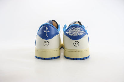Nike Air Jordan 1 Retro Low OG SP Fragment x Travis Scott Sail Military Blue