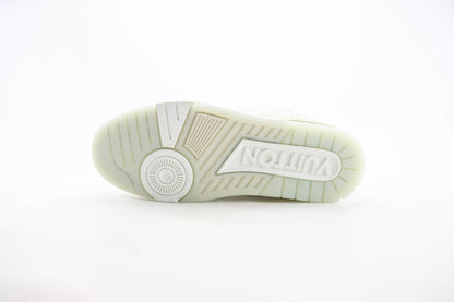 Louis Vuitton Trainer Cream White Grey Signature
