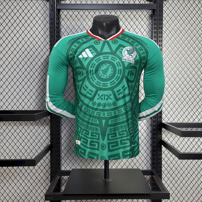 Mexico 2026 World Cup Home Jersey Long Sleeve Jersey Player Version Mens