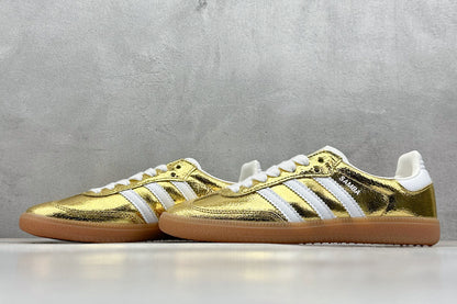 Adidas Samba OG Gold Metallic Cracked Leather