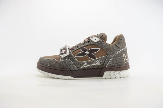 Louis Vuitton LV Trainer Mocha Brown Crocodile