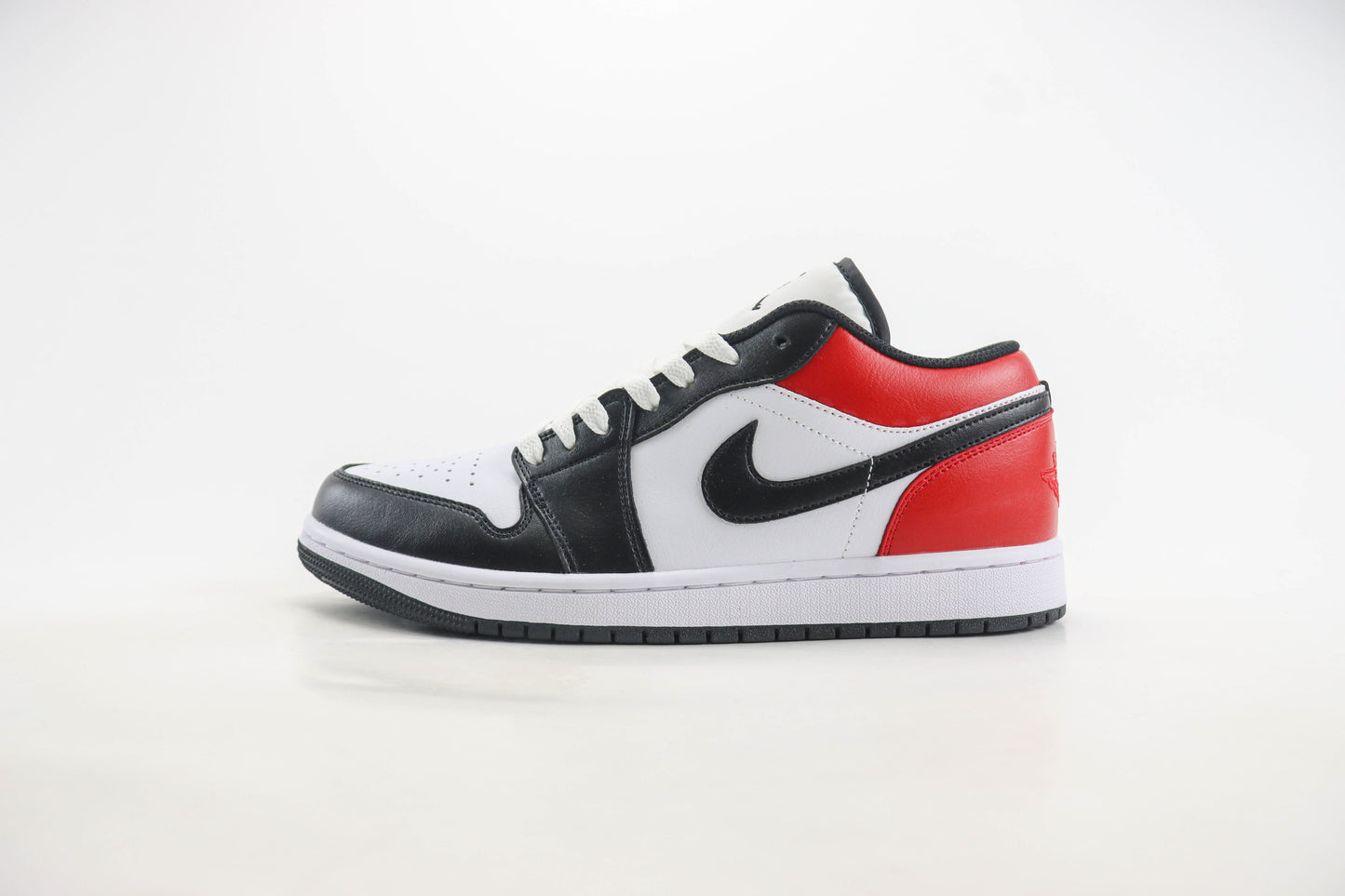 Nike Air Jordan 1 Low Medium White Fire Red Black Matte Silver
