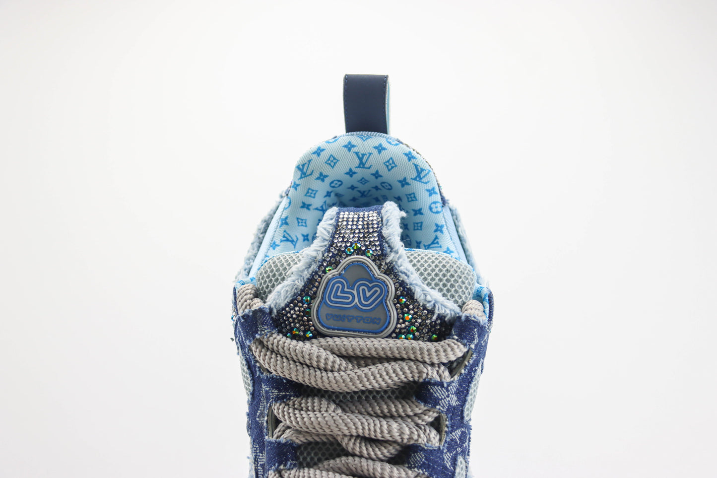 Louis Vuitton Skate Trainer Blue Swarovski Monogram