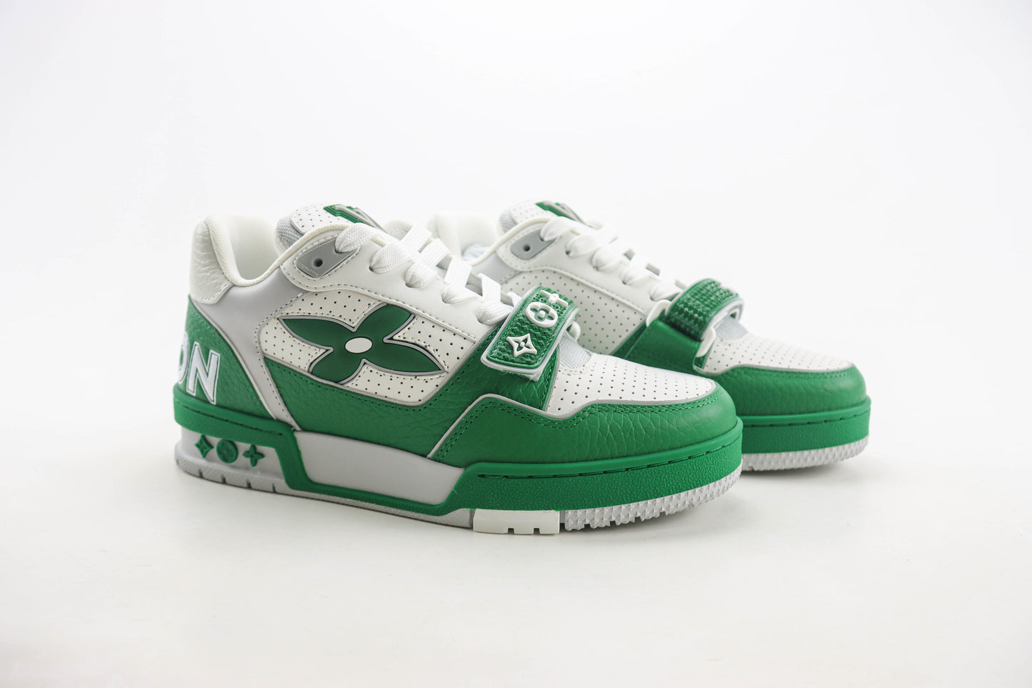 Louis Vuitton LV Trainer Green Perforated Calf Leather